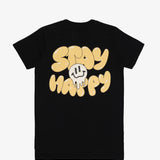 Stay Happy Black Tee