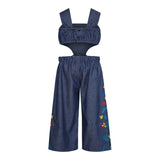 Aegean Flower 2 Piece Denim Jumpsuit