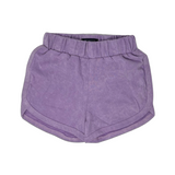 Mineral Wash Short Shorts - Purple