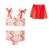 Heart Poems Heart Tulle Bow Bikini & Tutu Skirt