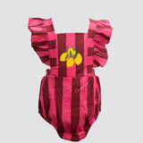 Pink Red Stripes Baby Bubble Ruffle