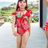 Swim Dress With Ruffles