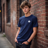 Heart Lips Tee - Deep Blue