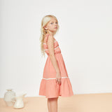 Anette Muslin Dress - Coral