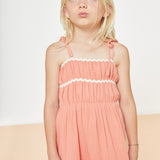 Anette Muslin Dress - Coral