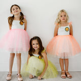 Smile Frill Dress - Orange