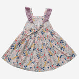 Print Frill Dress - Blueberry