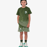 Ride Or Die Green Dip-Dye Shorts