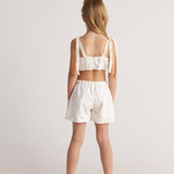 White Sand Embroidered Playsuit