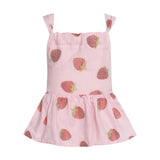 Summer Tart Ruffle Backless Baby Romper