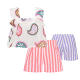 Embroidered Top & Striped Shorts – Baby