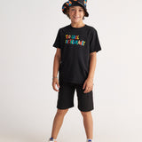 Rainbow Faces Cargo Shorts Set