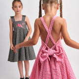 Blossom Backless Vichy Bow Dress
