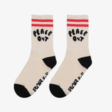 Peace Out Cream Skate Socks